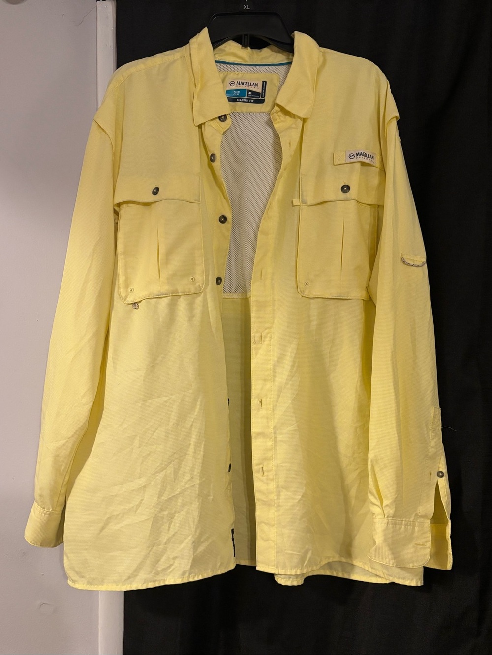 Magellan Outdoors Yellow Men's Long-Sleeve Button-Down Shirt